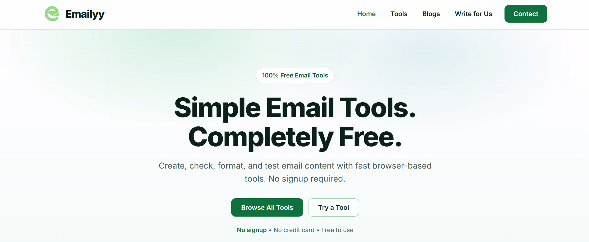 Free Email Tools Online | Emailyy preview