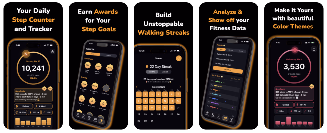 StepGoals - Motivational Walking App preview