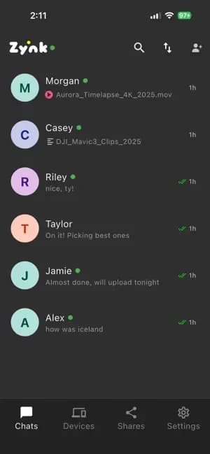 Zynk - The fastest way to transfer data across all your devices preview